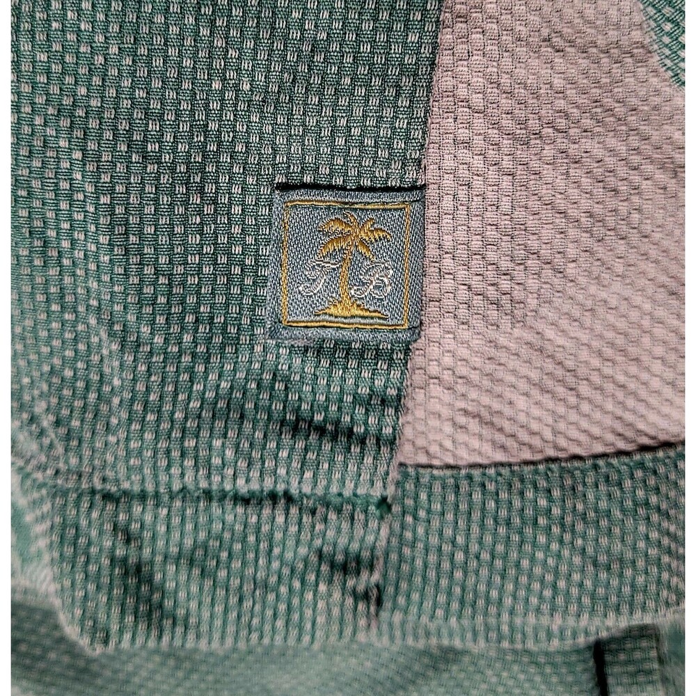 Tommy Bahama Relax 100% Silk Mint Green Hibiscus Floral Hawaiian Tropical M NWOT - Picture 12 of 16